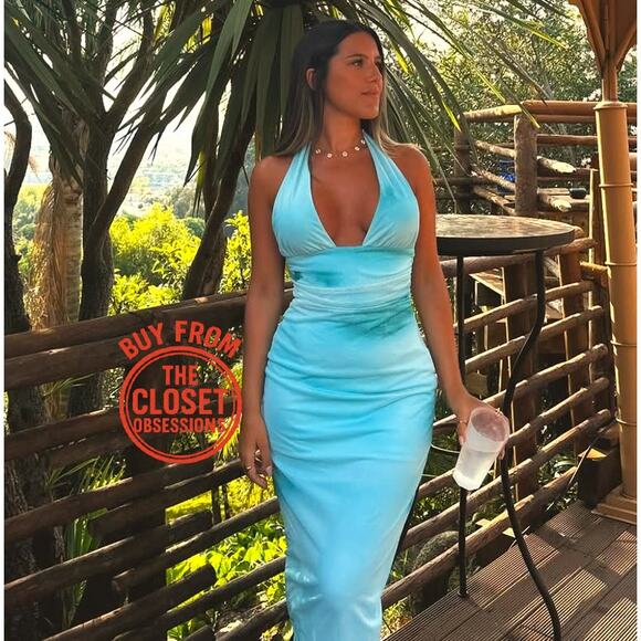 ZARA BLOGGER FAVE!!! Halter Midi Dress NWT - Picture 4 of 16